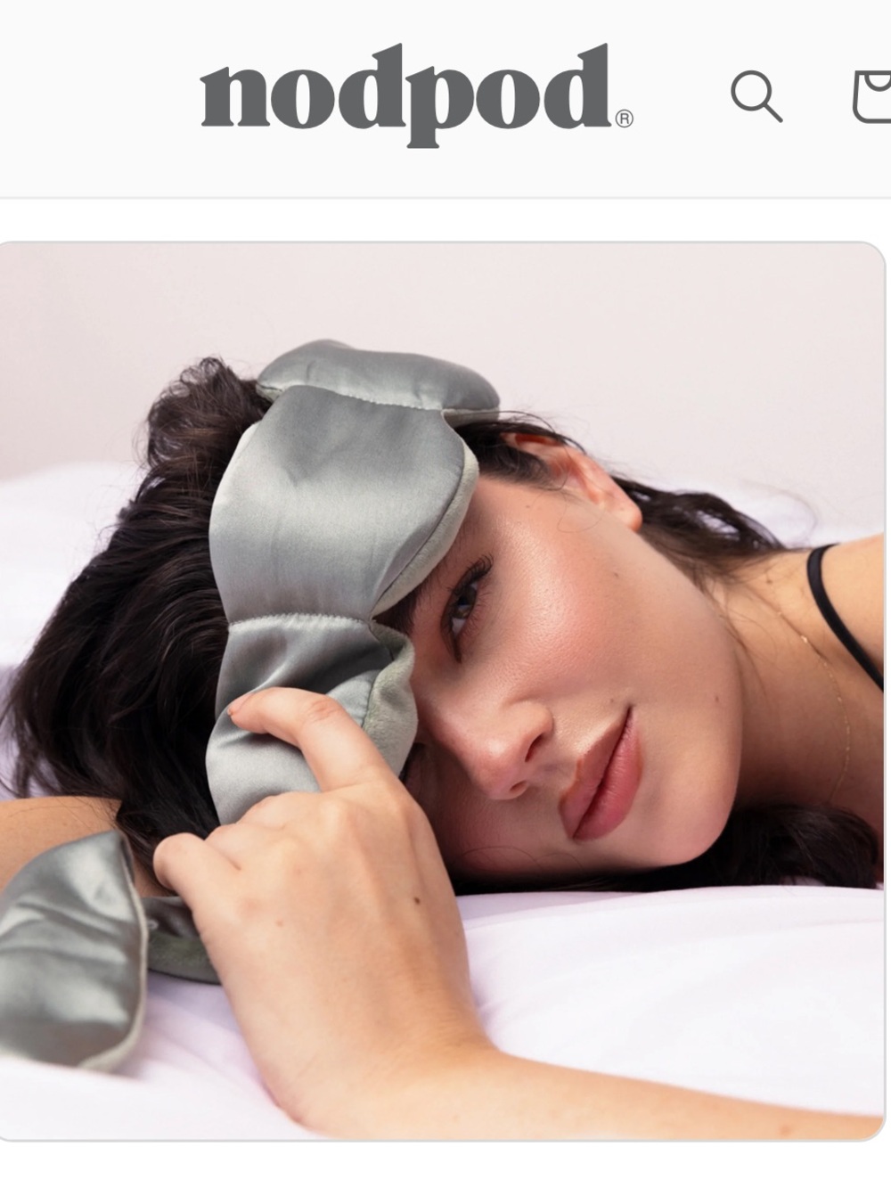 Silk Nodpod Eye Mask in Willow green - brand new - Picture 2 of 7